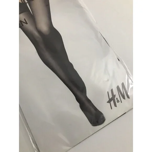 H&M  Women’s Stockings Semi Shiny 20 DEN Black Color Size XS - Picture 4 of 5